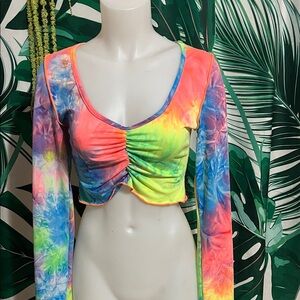 Vibrant Tie-Dye Long Sleeve Top